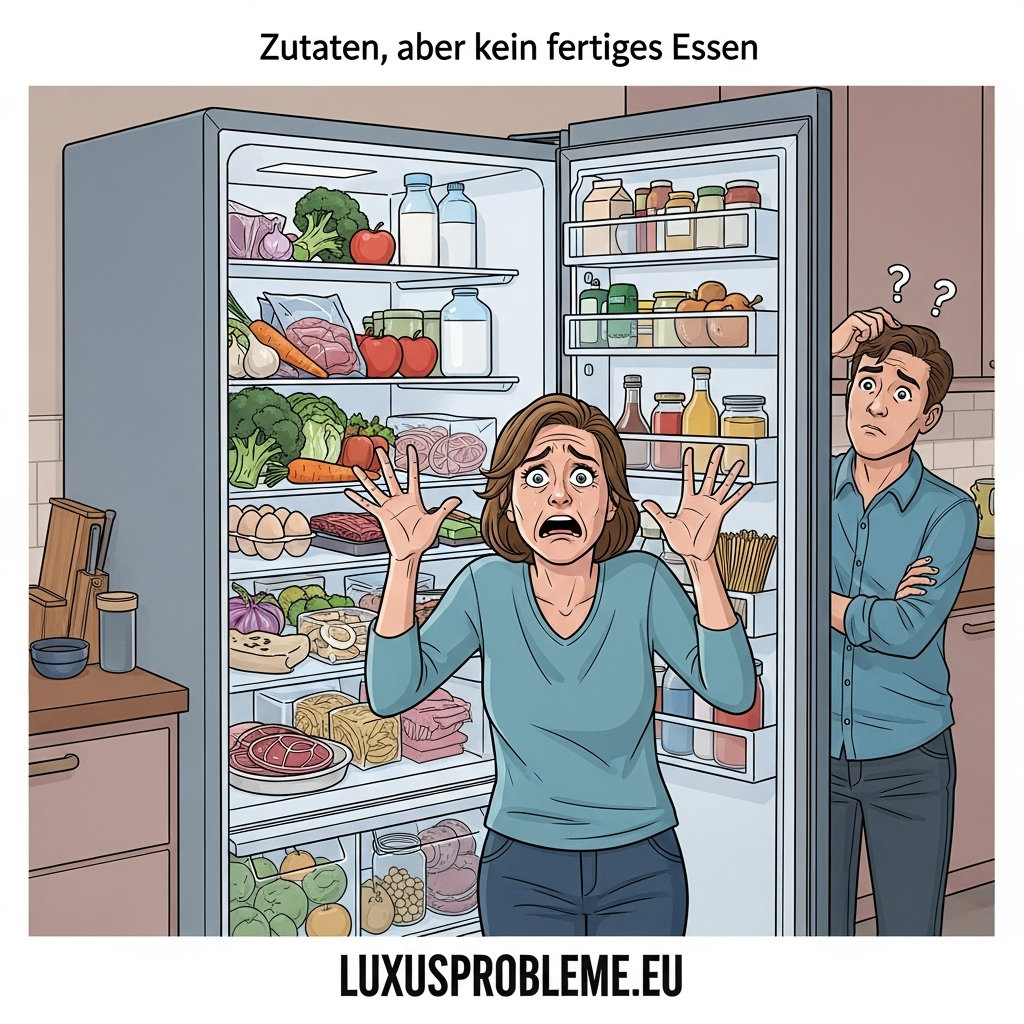 Zutaten, aber kein fertiges Essen