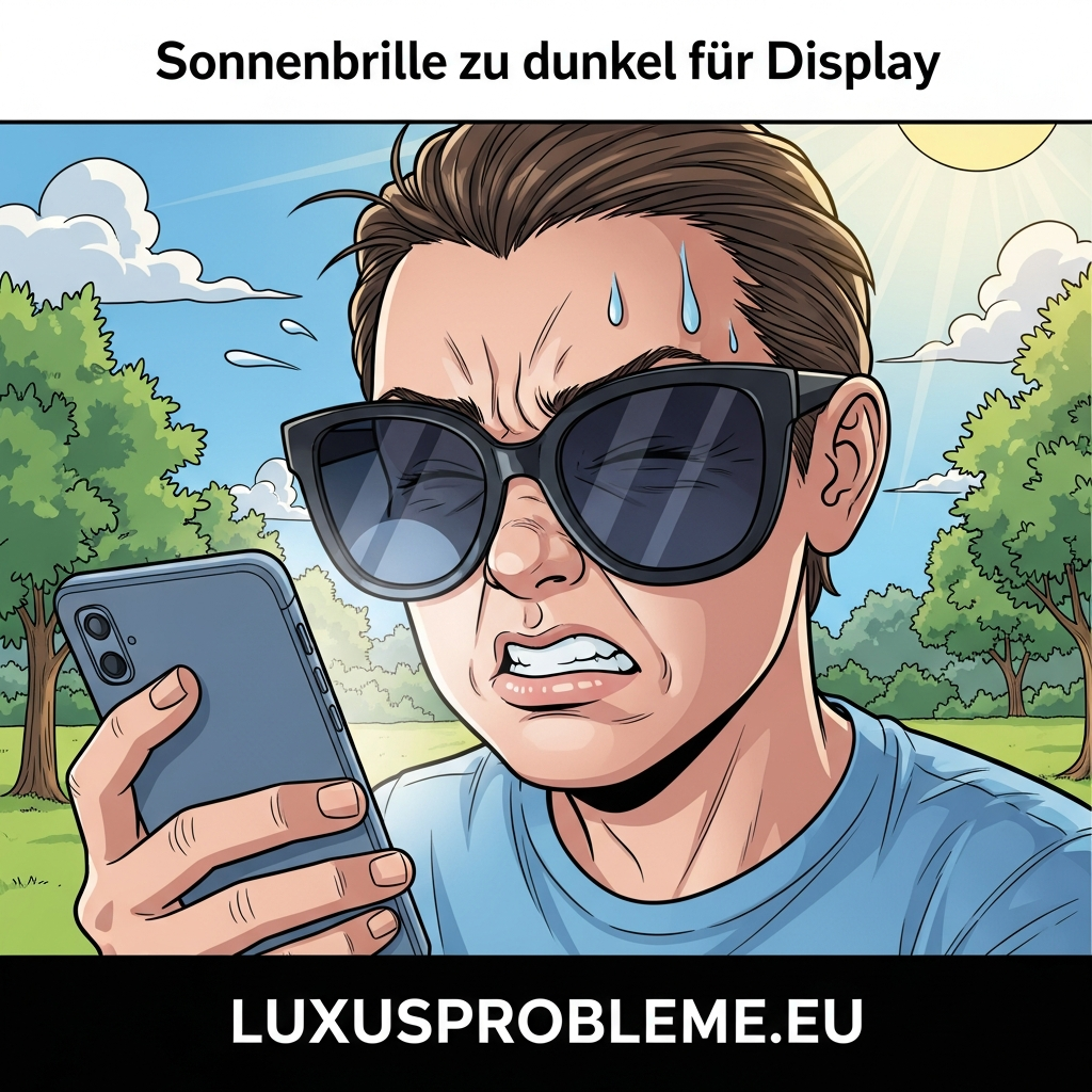 Sonnenbrille zu dunkel für Display
