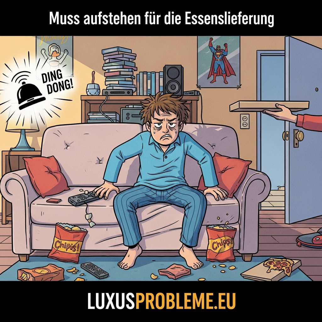Muss aufstehen für die Essenslieferung